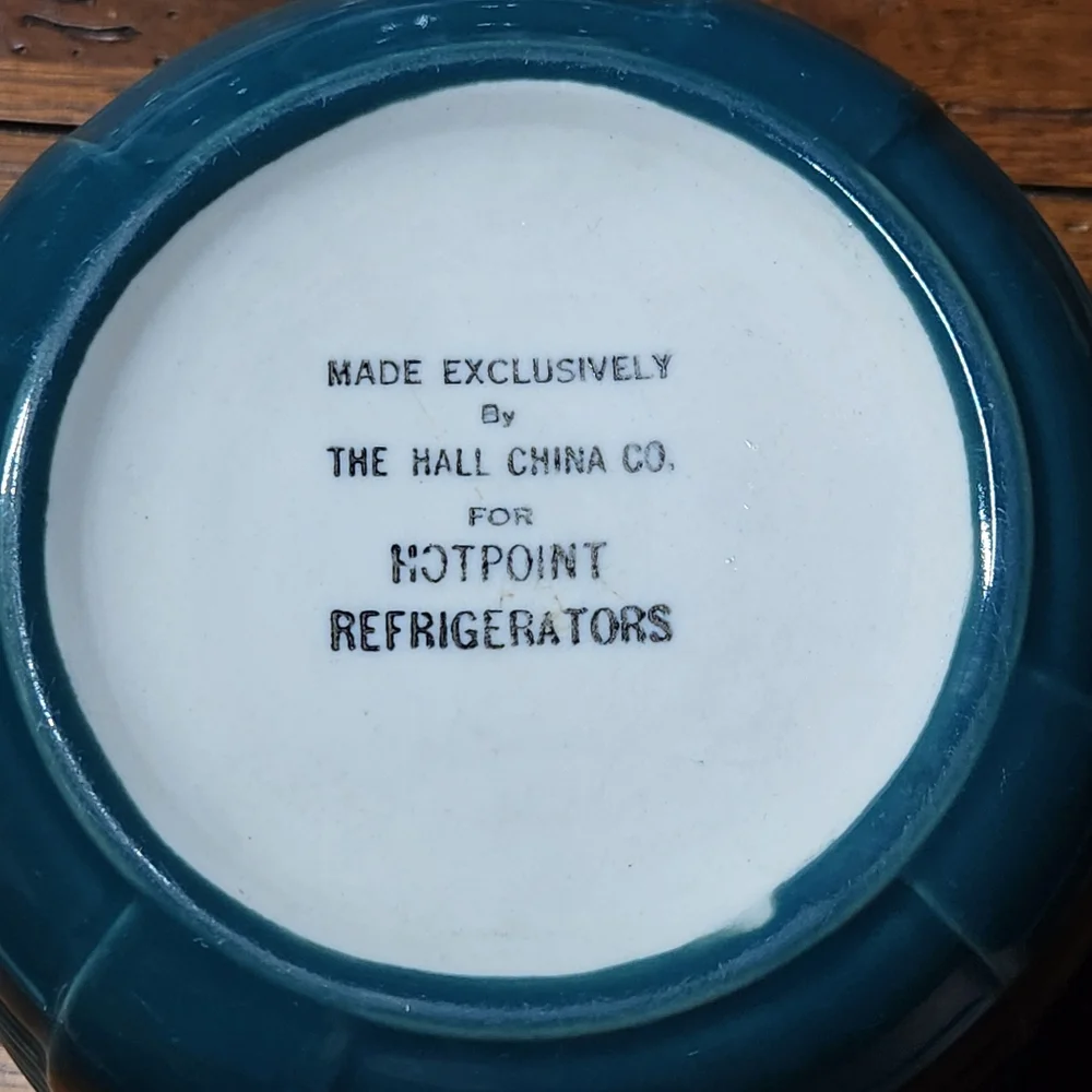 MCM Hall China x Hotpoint Refrigerator Bowl Dark Teal 6